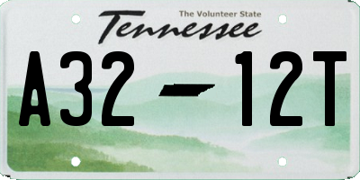 TN license plate A3212T