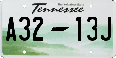TN license plate A3213J