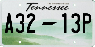 TN license plate A3213P