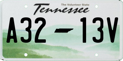 TN license plate A3213V