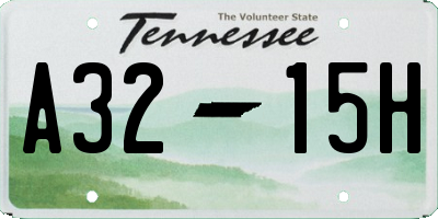 TN license plate A3215H