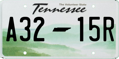 TN license plate A3215R
