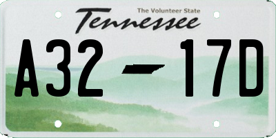 TN license plate A3217D