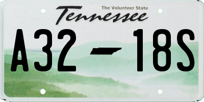 TN license plate A3218S