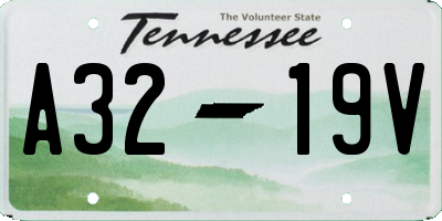 TN license plate A3219V