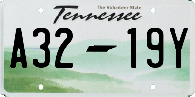 TN license plate A3219Y