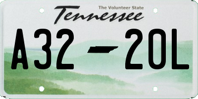 TN license plate A3220L