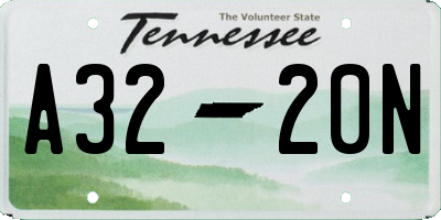 TN license plate A3220N