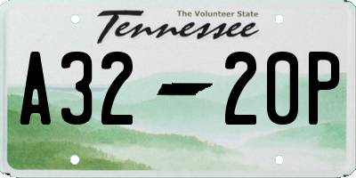 TN license plate A3220P
