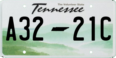 TN license plate A3221C
