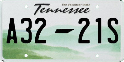 TN license plate A3221S
