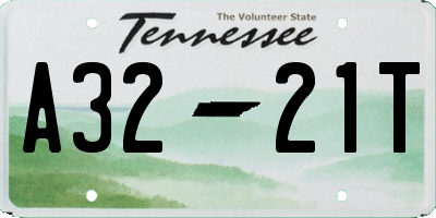TN license plate A3221T