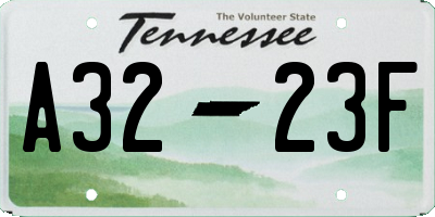TN license plate A3223F