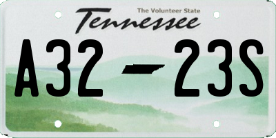 TN license plate A3223S