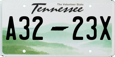 TN license plate A3223X