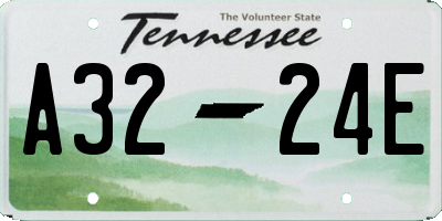 TN license plate A3224E
