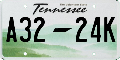 TN license plate A3224K