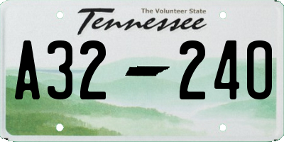 TN license plate A3224O