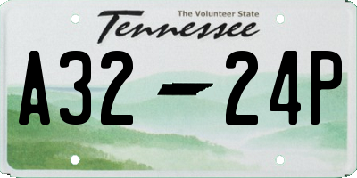 TN license plate A3224P