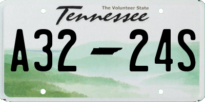 TN license plate A3224S