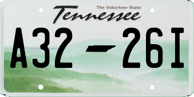 TN license plate A3226I