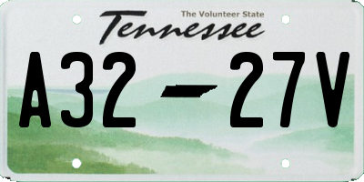 TN license plate A3227V