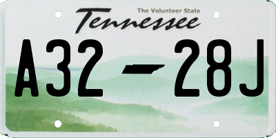 TN license plate A3228J