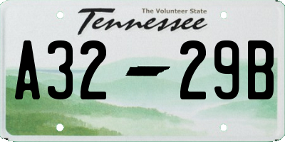 TN license plate A3229B