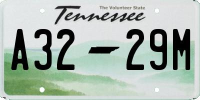 TN license plate A3229M