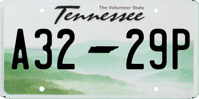 TN license plate A3229P