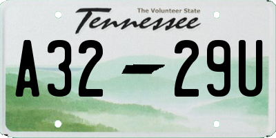 TN license plate A3229U