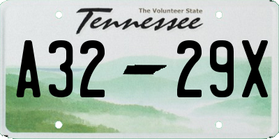 TN license plate A3229X