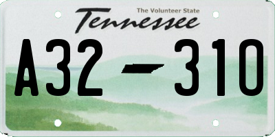 TN license plate A3231O