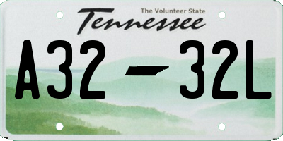 TN license plate A3232L