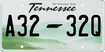 TN license plate A3232Q