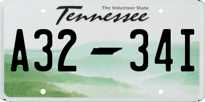 TN license plate A3234I