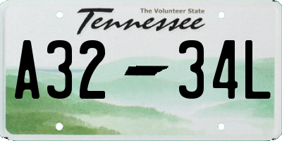 TN license plate A3234L