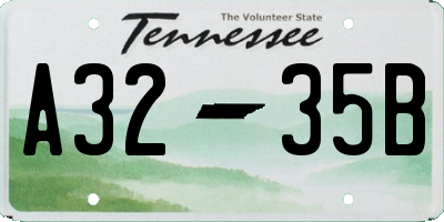 TN license plate A3235B