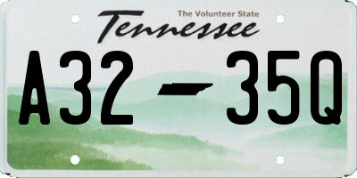 TN license plate A3235Q