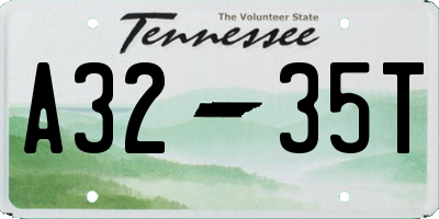 TN license plate A3235T