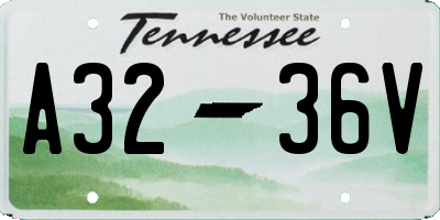TN license plate A3236V