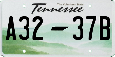 TN license plate A3237B