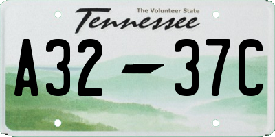 TN license plate A3237C