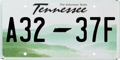 TN license plate A3237F