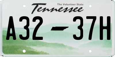 TN license plate A3237H