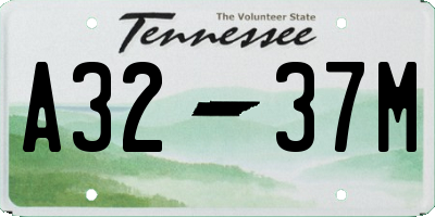 TN license plate A3237M