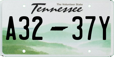 TN license plate A3237Y
