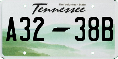 TN license plate A3238B