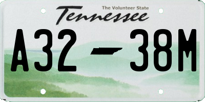 TN license plate A3238M