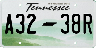 TN license plate A3238R